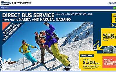 Alpico bus Narita to Hakuba