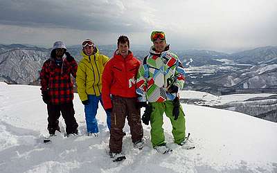 Marcin with his friends backcountry