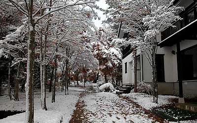 First snow at B&B Koyuki